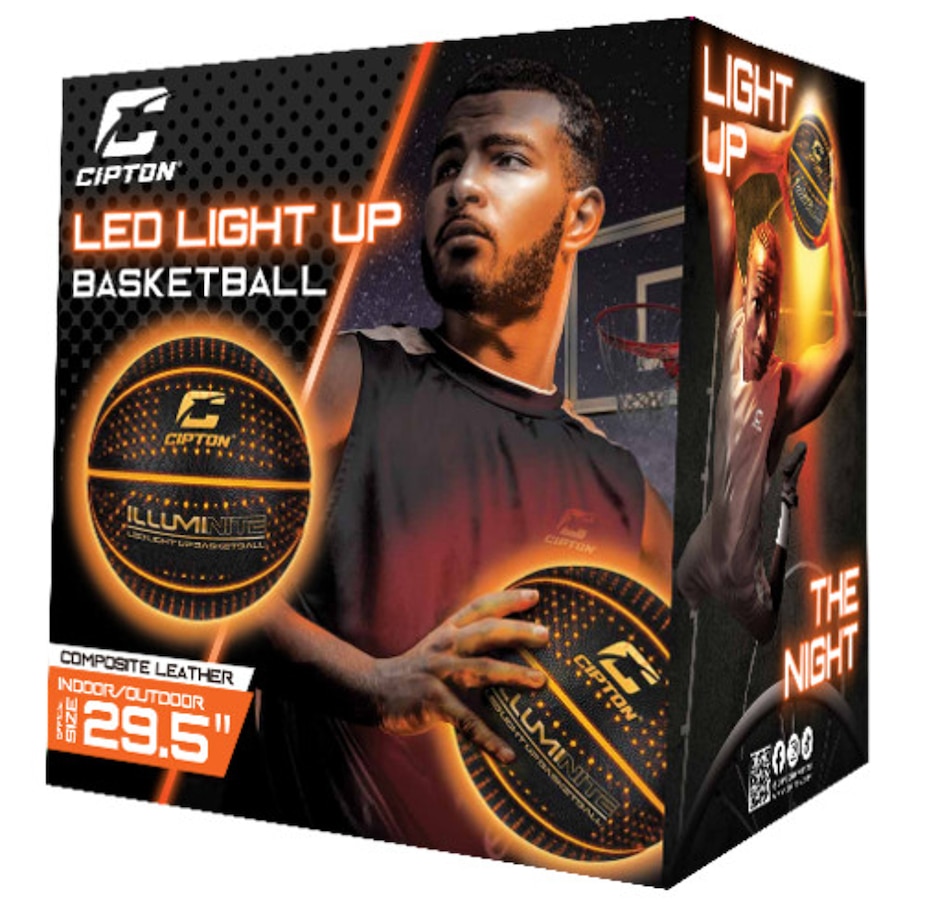 Image 714298_ALTMORE2.jpg, Product 714-298 / Price $79.99, Cipton Illuminite Light-Up Day and Night Official-Size Composite Leather Premium Basketball from Wellness Gadgets on TSC.ca's Health & Fitness department