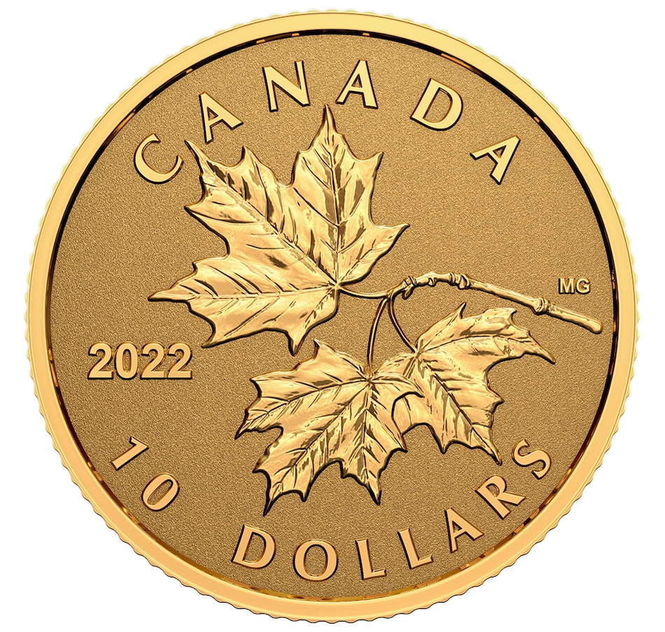 Image 714341.jpg, Product 714-341 / Price $279.95, 2022 Canada $10 Everlasting Gold Maple Leaf from Royal Canadian Mint on TSC.ca's Coins department