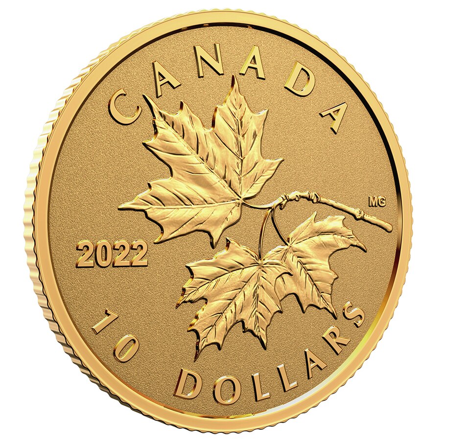 Image 714341_ALTMORE1.jpg, Product 714-341 / Price $279.95, 2022 Canada $10 Everlasting Gold Maple Leaf from Royal Canadian Mint (RCM) on TSC.ca's Coins department