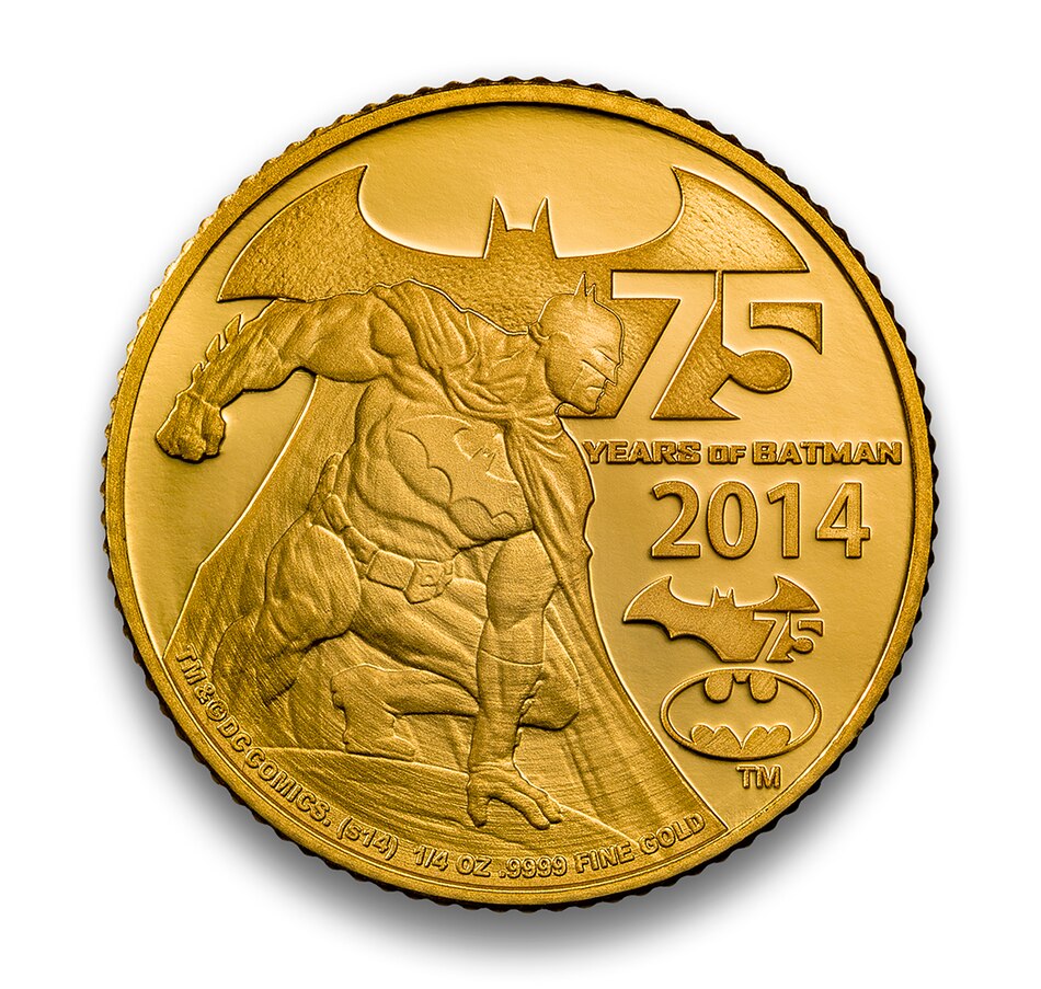 Image 714351.jpg, Product 714-351 / Price $995.95, 2014 $25 Niue 75 Years of Batman Gold Coin from Canadian Coin & Currency on TSC.ca's Coins department