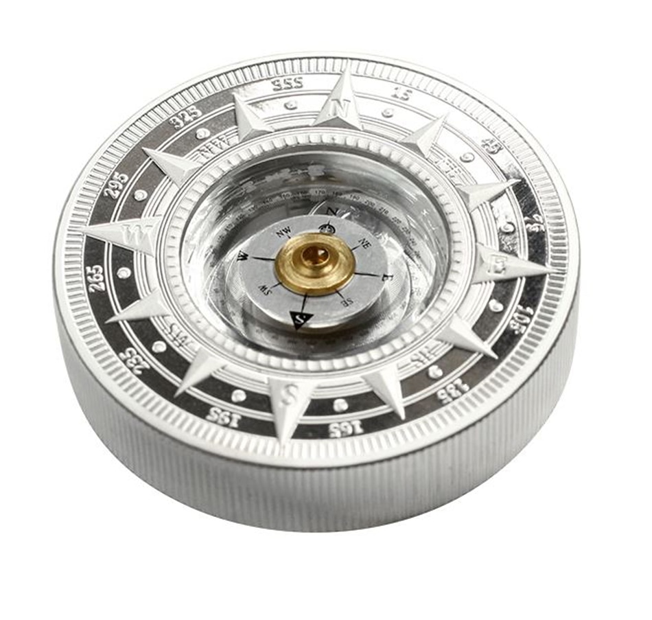 Image 714383.jpg, Product 714-383 / Price $259.95, The Great Outdoors 2.5 oz. Pure Silver Compass Coin from Royal Canadian Mint (RCM) on TSC.ca's Coins department