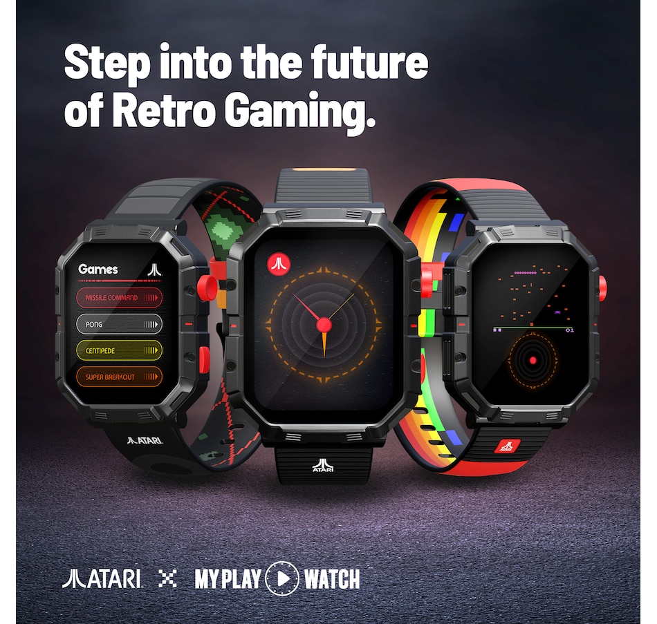 Image 714532_ALTMORE2.jpg, Product 714-532 / Price $99.99, My Play Watch Atari 2600 Retro Gaming Smartwatch from My Play Watch on TSC.ca's Electronics department