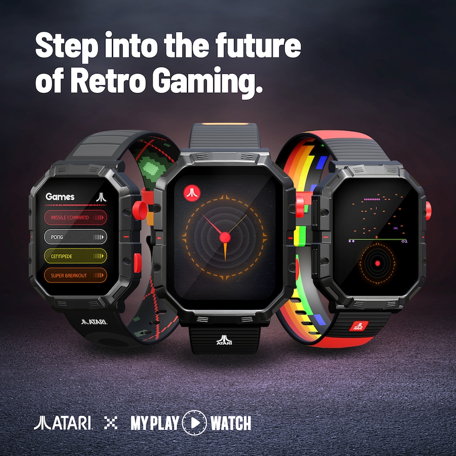 Image 714532_ALTMORE2.jpg, Product 714-532 / Price $79.99, My Play Watch Atari 2600 Retro Gaming Smartwatch from My Play Watch on TSC.ca's Electronics department