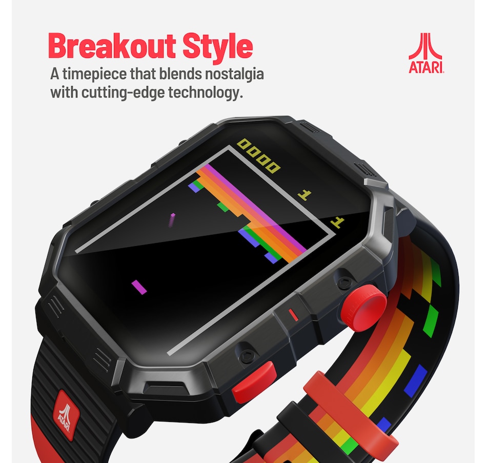 Image 714532_ALTMORE4.jpg, Product 714-532 / Price $99.99, My Play Watch Atari 2600 Retro Gaming Smartwatch from My Play Watch on TSC.ca's Electronics department