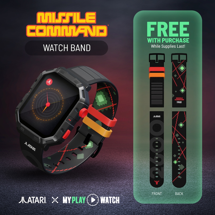 Image 714532_ALTMORE7.jpg, Product 714-532 / Price $79.99, My Play Watch Atari 2600 Retro Gaming Smartwatch from My Play Watch on TSC.ca's Electronics department
