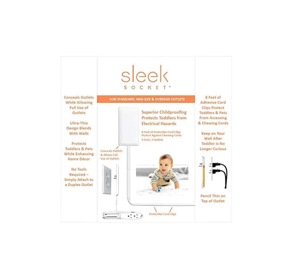 Image 714665_ALTMORE8.jpg, Product 714-665 / Price $42.99, Sleek Socket Ultra-Thin Child Proofing Electrical from Sleek Socket on TSC.ca's Electronics department