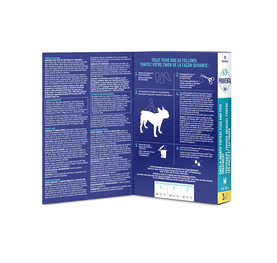 Image 714736_ALTMORE1.jpg, Product 714-736 / Price $58.99, Parapet K9 Praventa 360 Flea & Tick Topical Treatment - Medium Dogs 4.6kg to 11kg - 3 Months from Parapet on TSC.ca's Home & Garden department