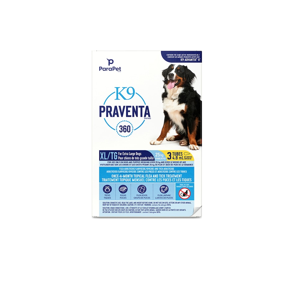 Image 714738.jpg, Product 714-738 / Price $63.99, Parapet K9 Praventa 360 Flea & Tick Topical Treatment - Extra Large Dogs over 25kg - 3 Months from Parapet on TSC.ca's Home & Garden department