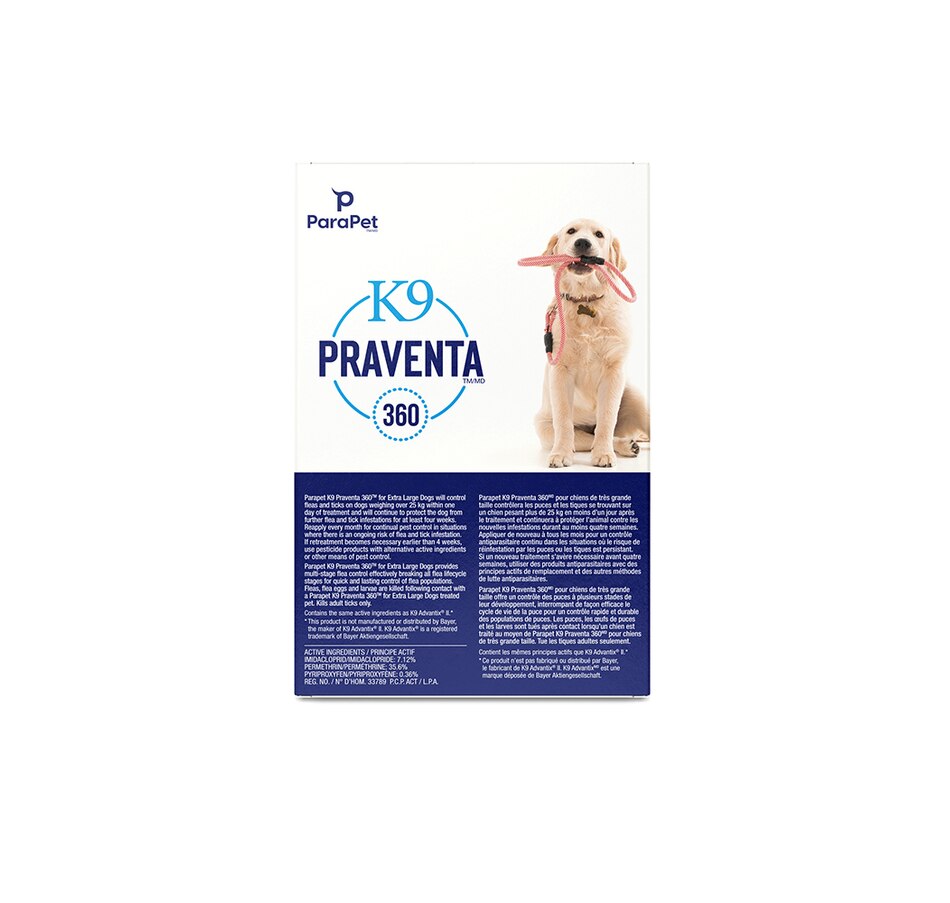 Image 714738_ALTMORE2.jpg, Product 714-738 / Price $63.99, Parapet K9 Praventa 360 Flea & Tick Topical Treatment - Extra Large Dogs over 25kg - 3 Months from Parapet on TSC.ca's Home & Garden department