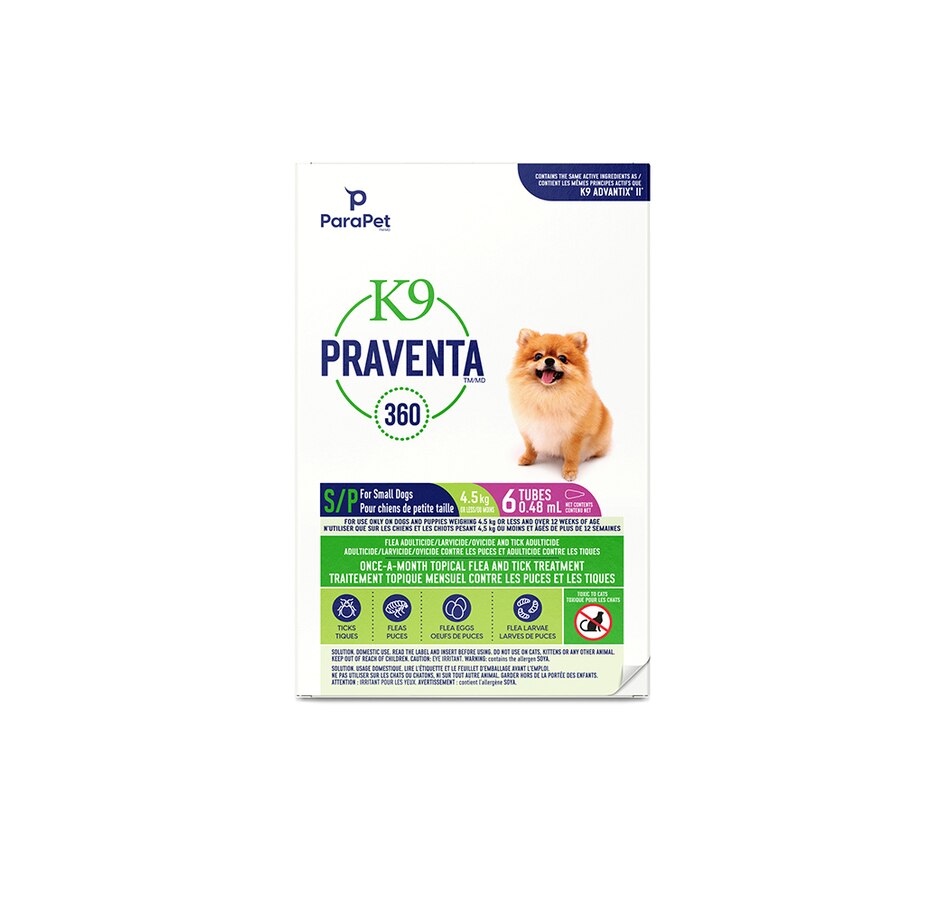 Image 714739.jpg, Product 714-739 / Price $105.99, Parapet K9 Praventa 360 Flea & Tick Topical Treatment - Small Dogs up to 4.5kg - 6 Month from Parapet on TSC.ca's Home & Garden department