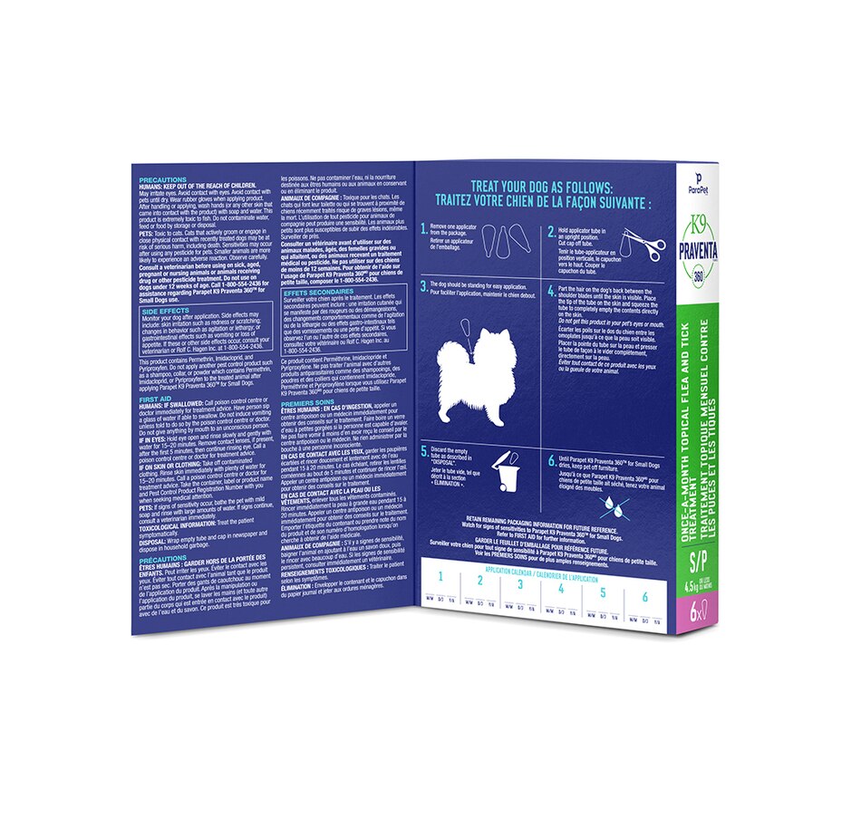 Image 714739_ALTMORE1.jpg, Product 714-739 / Price $105.99, Parapet K9 Praventa 360 Flea & Tick Topical Treatment - Small Dogs up to 4.5kg - 6 Month from Parapet on TSC.ca's Home & Garden department