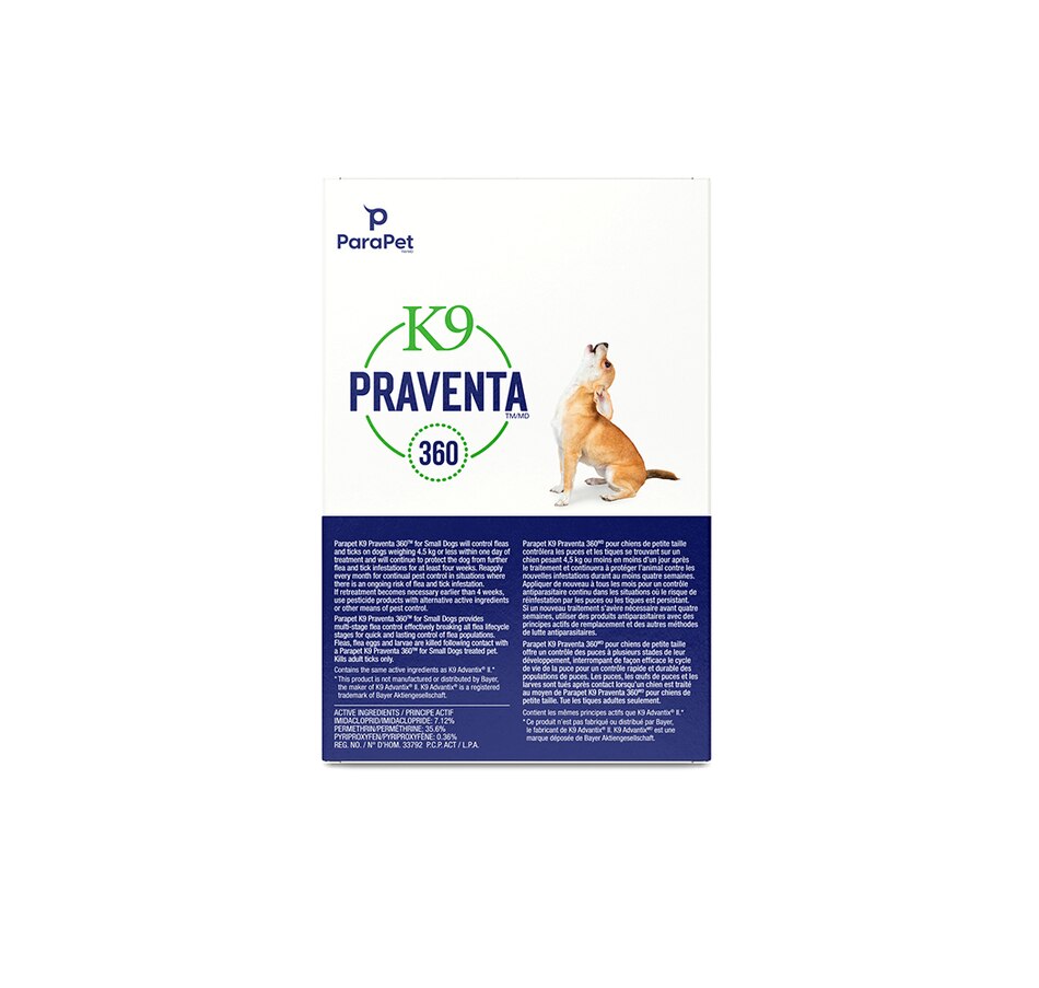 Image 714739_ALTMORE2.jpg, Product 714-739 / Price $105.99, Parapet K9 Praventa 360 Flea & Tick Topical Treatment - Small Dogs up to 4.5kg - 6 Month from Parapet on TSC.ca's Home & Garden department
