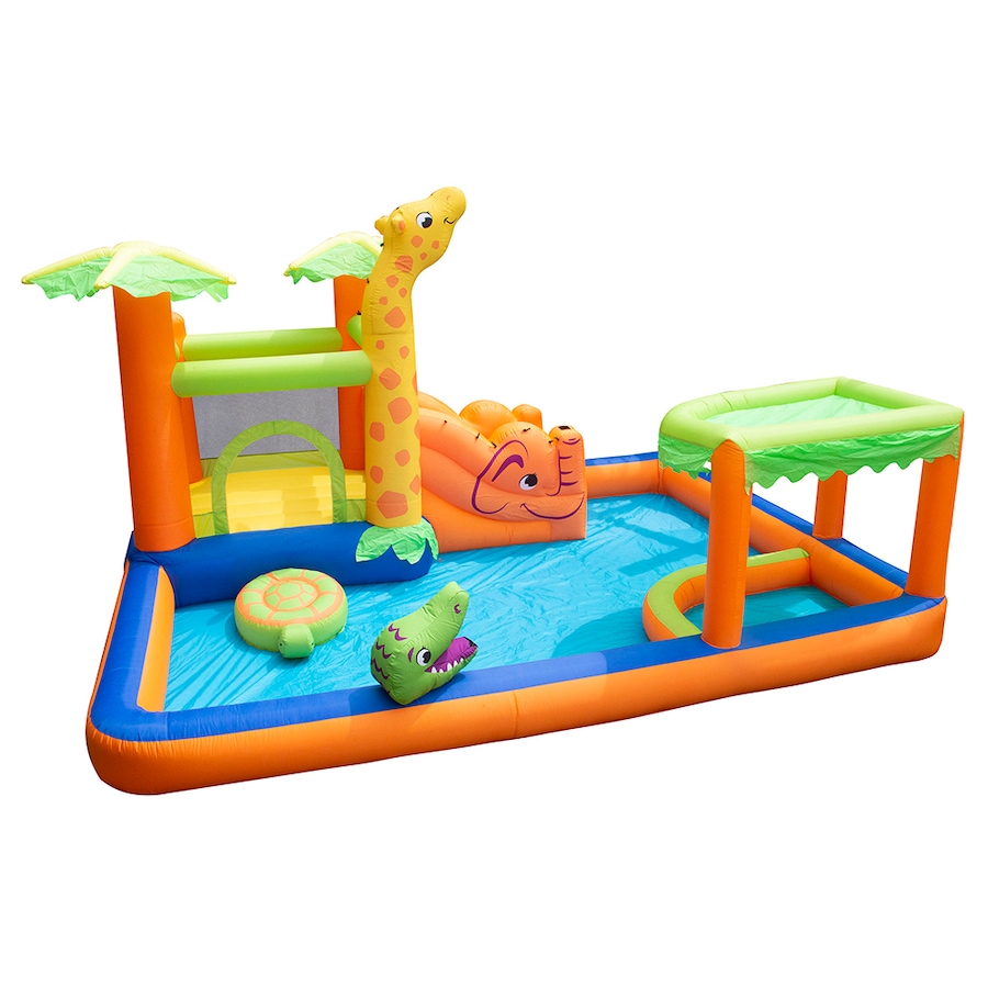 Image 714750.jpg, Product 714-750 / Price $479.99, Banzai Giant Inflatable Safari Splash Water Park with Pool, Bouncer and Slide from Banzai on TSC.ca's Home & Garden department