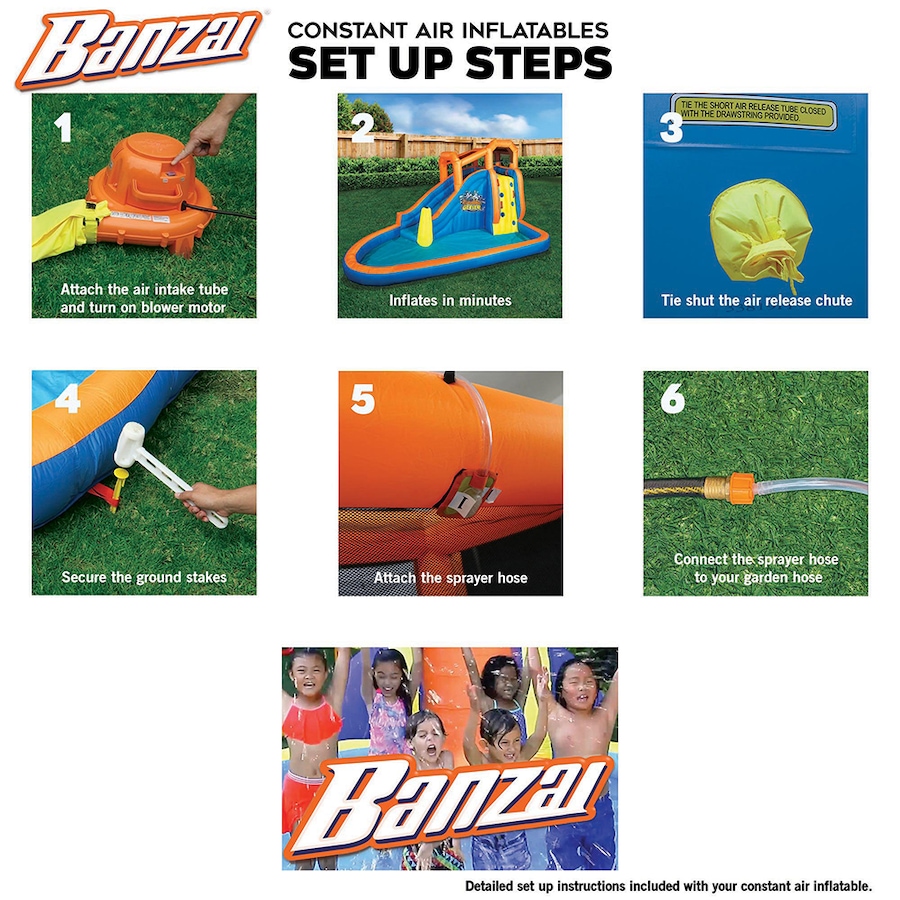 Image 714750_ALTMORE4.jpg, Product 714-750 / Price $479.99, Banzai Giant Inflatable Safari Splash Water Park with Pool, Bouncer and Slide from Banzai on TSC.ca's Home & Garden department