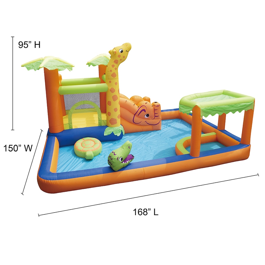 Image 714750_ALTMORE5.jpg, Product 714-750 / Price $479.99, Banzai Giant Inflatable Safari Splash Water Park with Pool, Bouncer and Slide from Banzai on TSC.ca's Home & Garden department