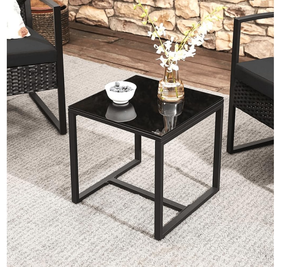 Image 714754_ALTMORE6.jpg, Product 714-754 / Price $349.99, Songmics 3-Piece Bistro Outdoor Patio Furniture Set (black) from Songmics on TSC.ca's Home & Garden department