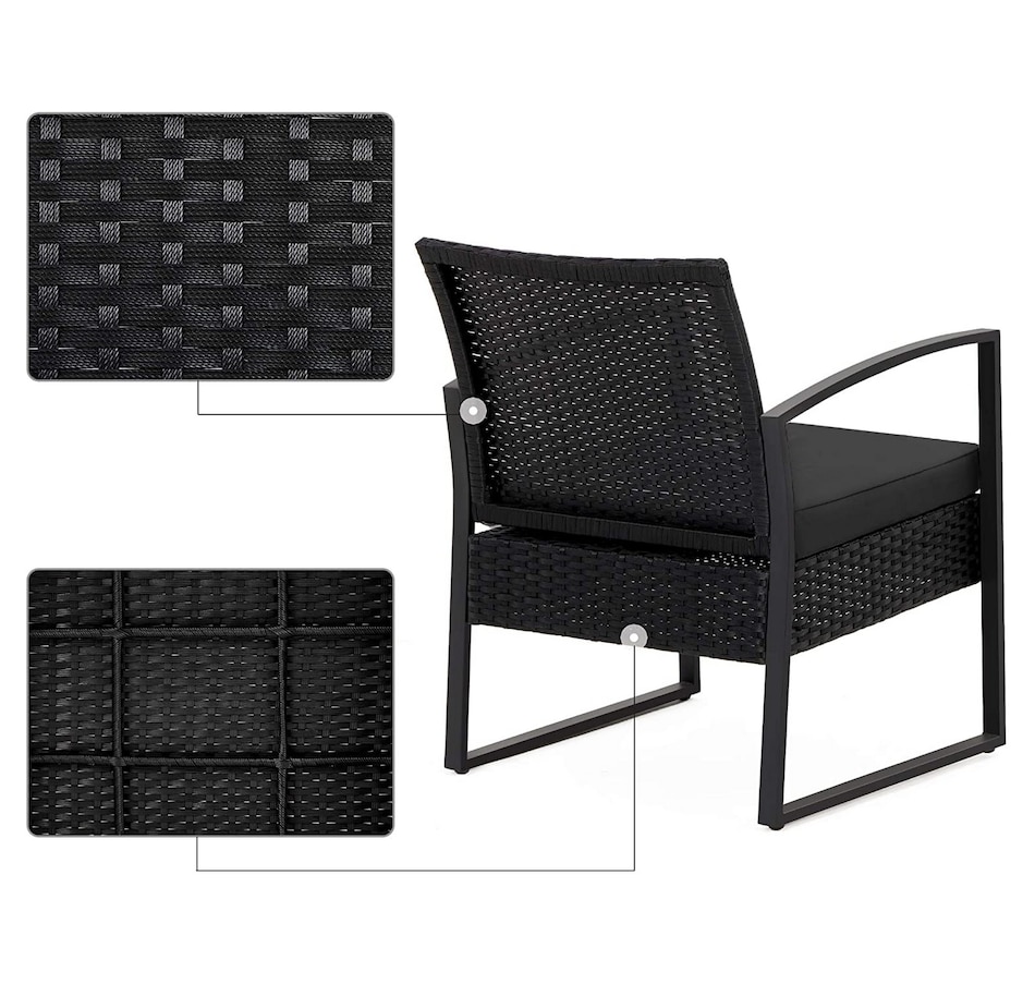 Image 714754_ALTMORE7.jpg, Product 714-754 / Price $349.99, Songmics 3-Piece Bistro Outdoor Patio Furniture Set (black) from Songmics on TSC.ca's Home & Garden department