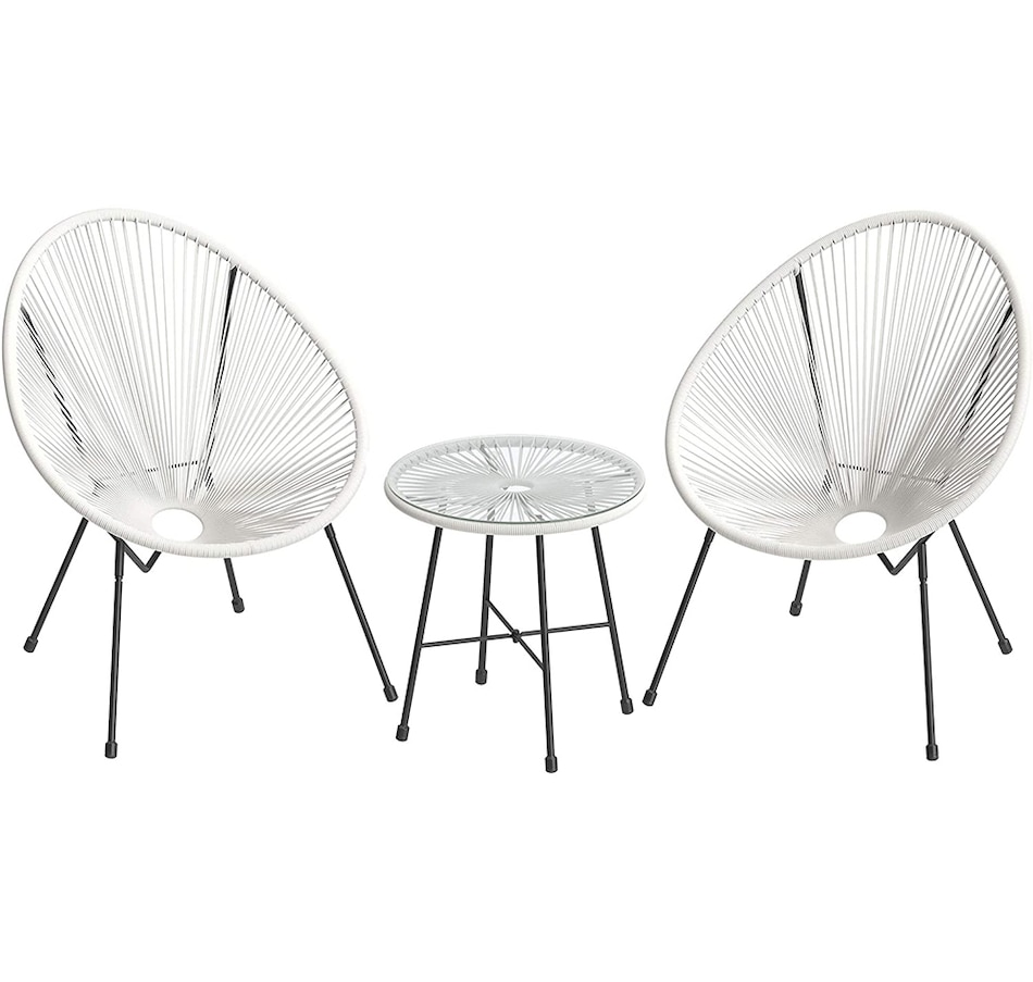 Image 714757.jpg, Product 714-757 / Price $249.99, Songmics 3-Piece Acapulco Patio Furniture Set (white) from Songmics on TSC.ca's Home & Garden department