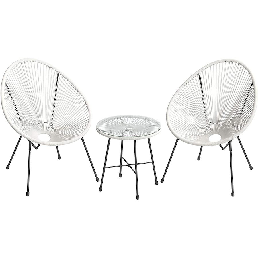 Image 714757.jpg, Product 714-757 / Price $429.99, Songmics 3-Piece Acapulco Patio Furniture Set (white) from Songmics on TSC.ca's Home & Garden department