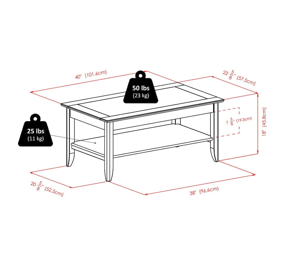 Image 714836_ALTMORE2.jpg, Product 714-836 / Price $197.99, Winsome Santino Coffee Table from Winsome on TSC.ca's Home & Garden department