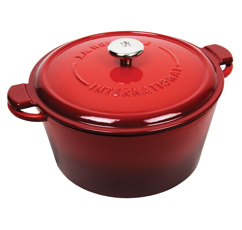 Image 714995.jpg, Product 714-995 / Price $103.99, Henckels Cast Iron 3.7 L Round French Oven (Red) from Henckels on TSC.ca's Kitchen department