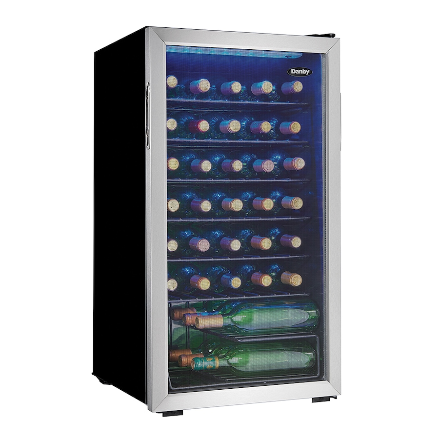 Image 715086.jpg, Product 715-086 / Price $449.99, Danby 36-Bottle Free-Standing Wine Cooler in Stainless Steel from Danby on TSC.ca's Kitchen department