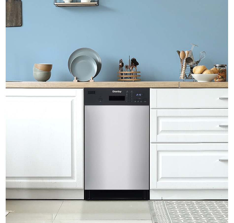 Kitchen Appliances Dishwasher Danby 18" Wide Builtin Dishwasher