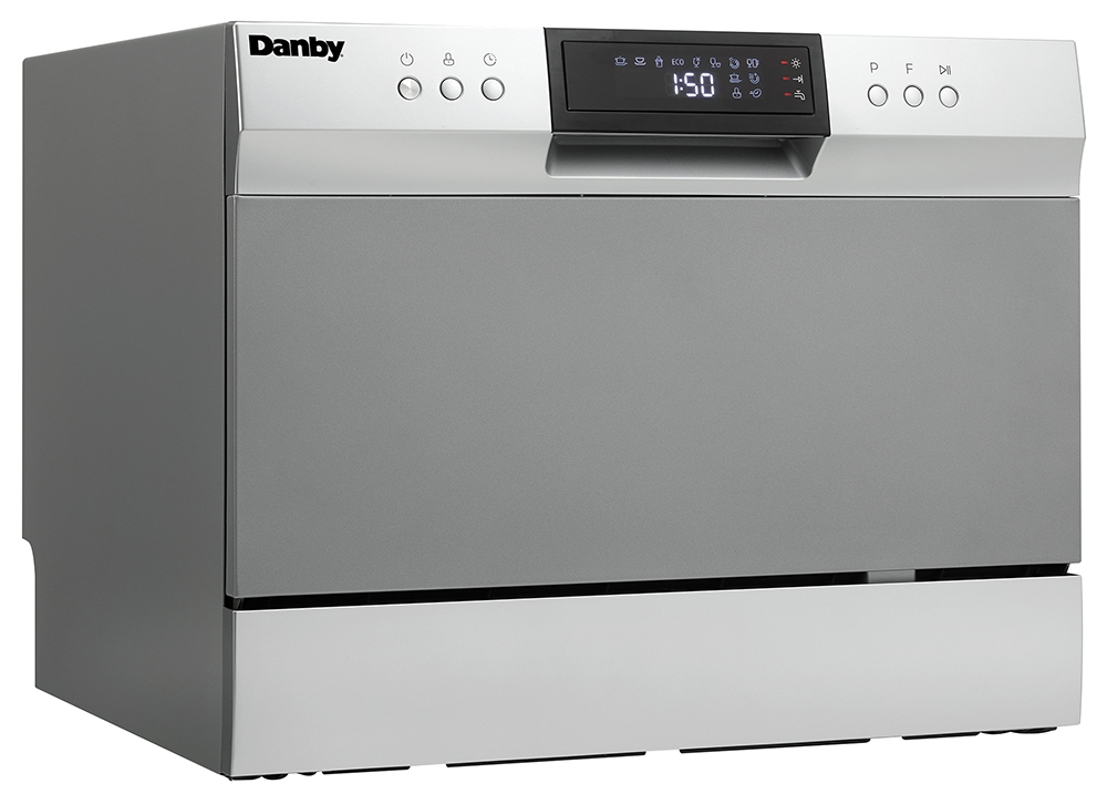Danby 6-Place-Setting Countertop Dishwasher in Silver | by TSC