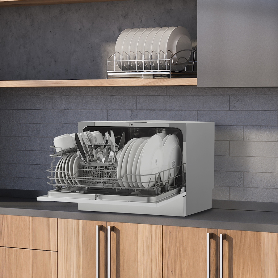 Image 715122_ALTMORE2.jpg, Product 715-122 / Price $439.99, Danby 6-Place-Setting Countertop Dishwasher in Silver from Danby on TSC.ca's Kitchen department