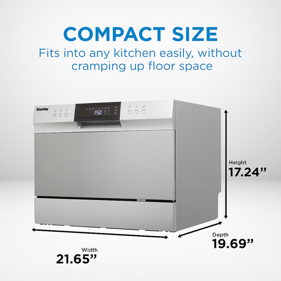 Image 715122_ALTMORE3.jpg, Product 715-122 / Price $439.99, Danby 6-Place-Setting Countertop Dishwasher in Silver from Danby on TSC.ca's Kitchen department
