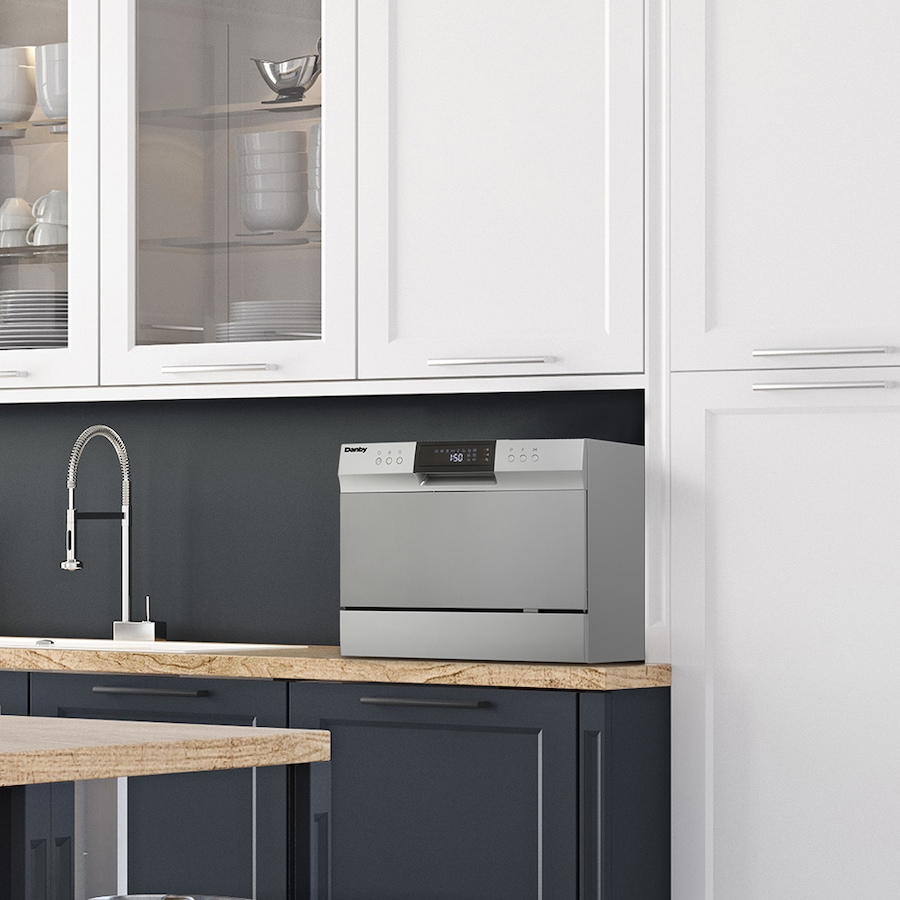Image 715122_ALTMORE4.jpg, Product 715-122 / Price $439.99, Danby 6-Place-Setting Countertop Dishwasher in Silver from Danby on TSC.ca's Kitchen department