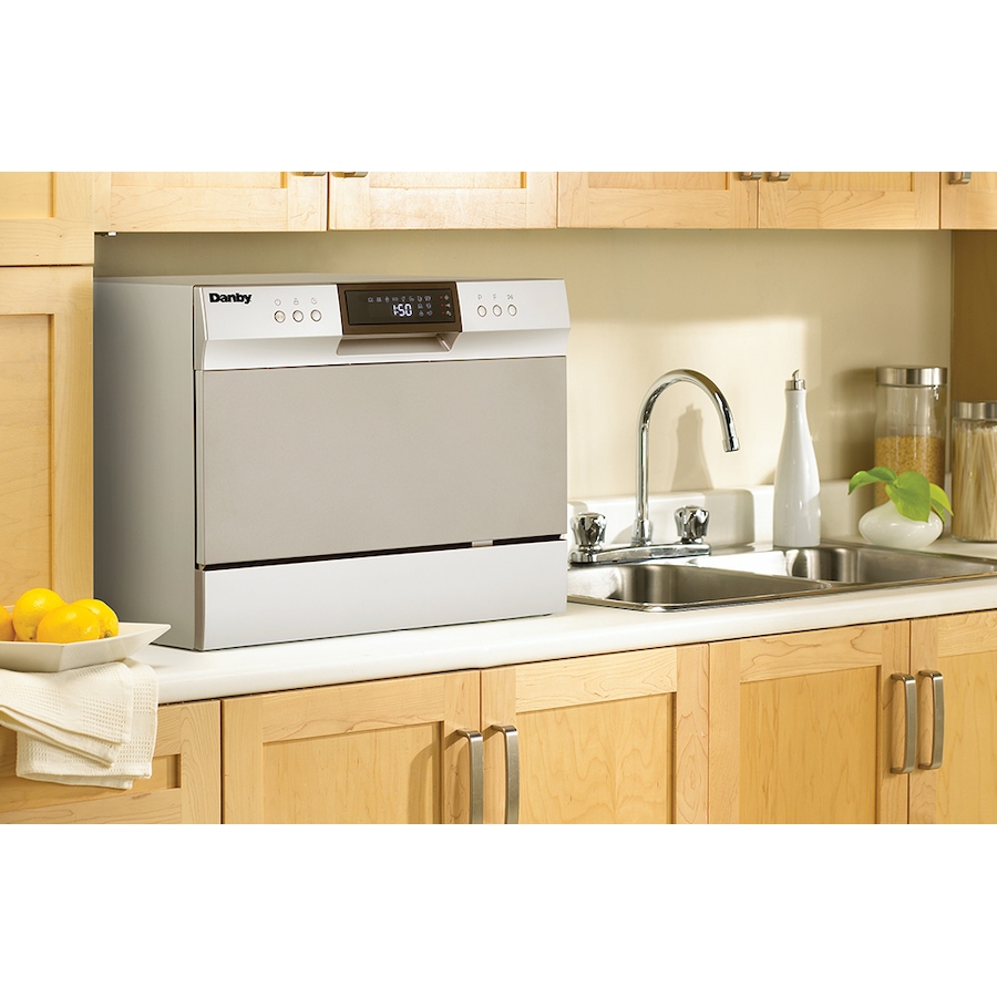Image 715122_ALTMORE5.jpg, Product 715-122 / Price $439.99, Danby 6-Place-Setting Countertop Dishwasher in Silver from Danby on TSC.ca's Kitchen department