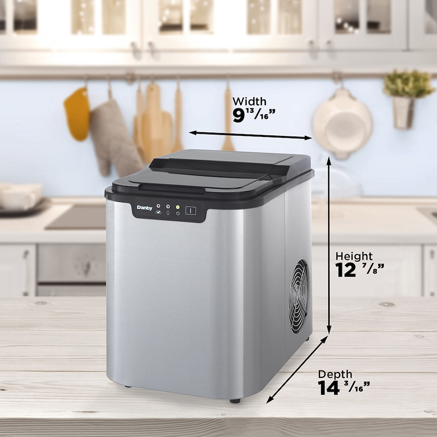 Image 715124_ALTMORE2.jpg, Product 715-124 / Price $179.99, Danby 2 lbs. Countertop Ice Maker in Stainless Steel from Danby on TSC.ca's Kitchen department