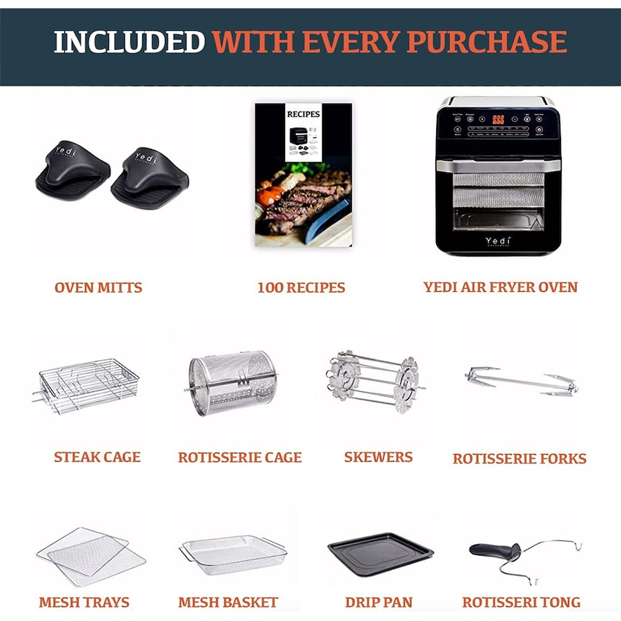 Image 715138_ALTMORE3.jpg, Product 715-138 / Price $279.99, Yedi Total Package 18-In-1 Air Fryer Oven (12.7 Quart) from Yedi on TSC.ca's Kitchen department