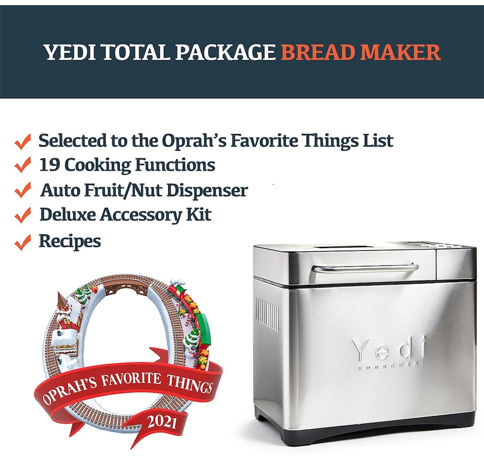 Image 715140_ALTMORE1.jpg, Product 715-140 / Price $199.99, Yedi Total Package 19-In-1 Bread Maker With Deluxe Accessory Kit from Yedi on TSC.ca's Kitchen department