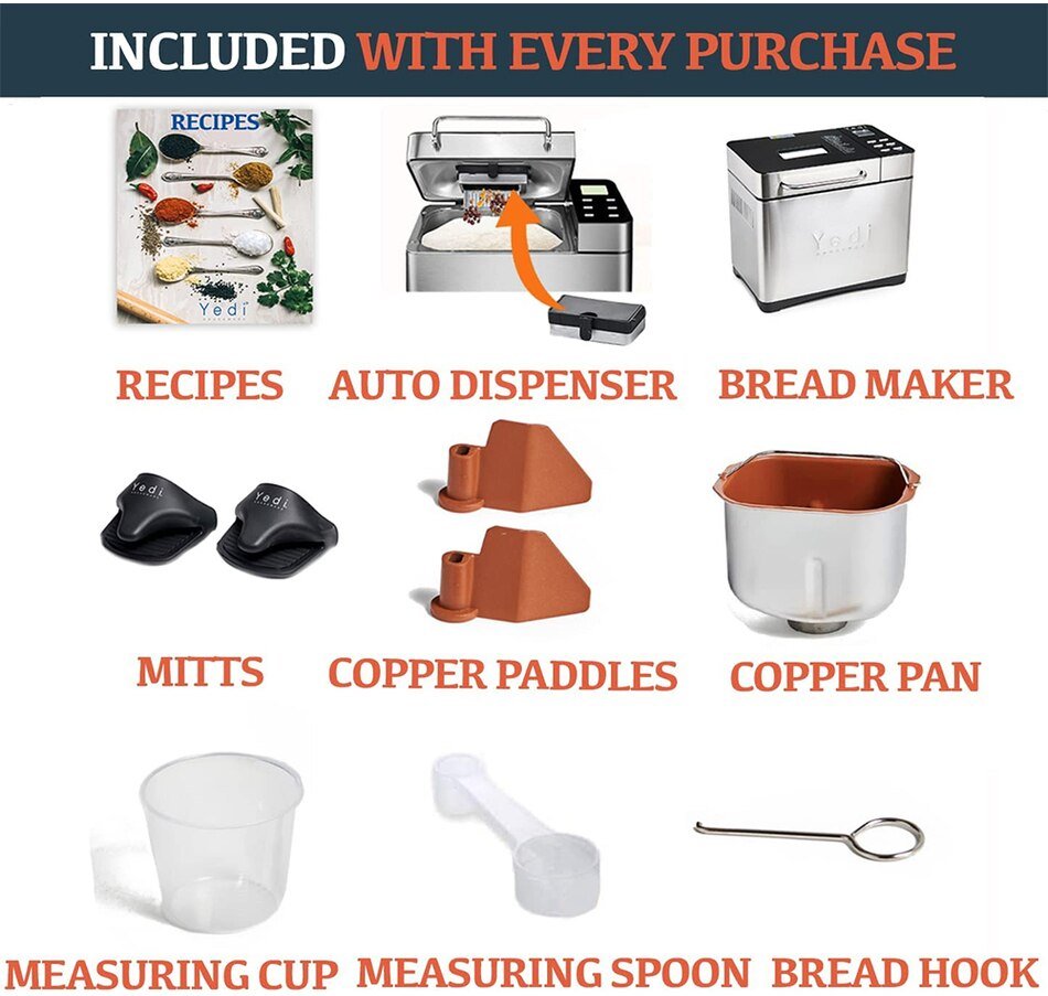 Image 715140_ALTMORE3.jpg, Product 715-140 / Price $199.99, Yedi Total Package 19-In-1 Bread Maker With Deluxe Accessory Kit from Yedi on TSC.ca's Kitchen department