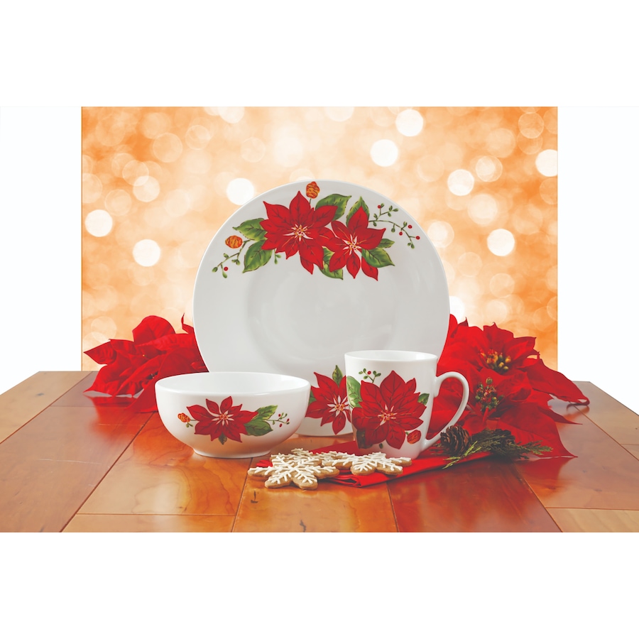 Image 715187_ALTMORE2.jpg, Product 715-187 / Price $44.99, Gibson Home Holiday Poinsettia 12-Piece Dinnerware Set from Gibson Dinnerware on TSC.ca's Kitchen department