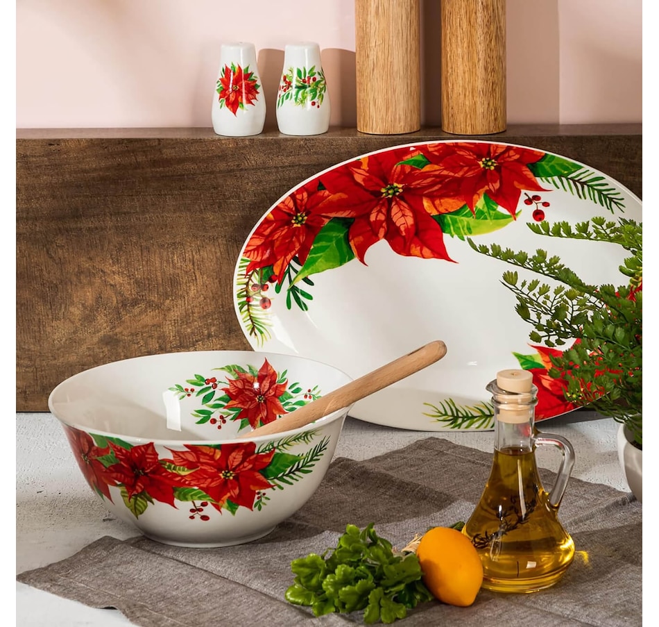 Image 715193_ALTMORE1.jpg, Product 715-193 / Price $39.99, Gibson Home Magic Poinsettia 4-Piece Serving and Access Set from Gibson Dinnerware on TSC.ca's Kitchen department