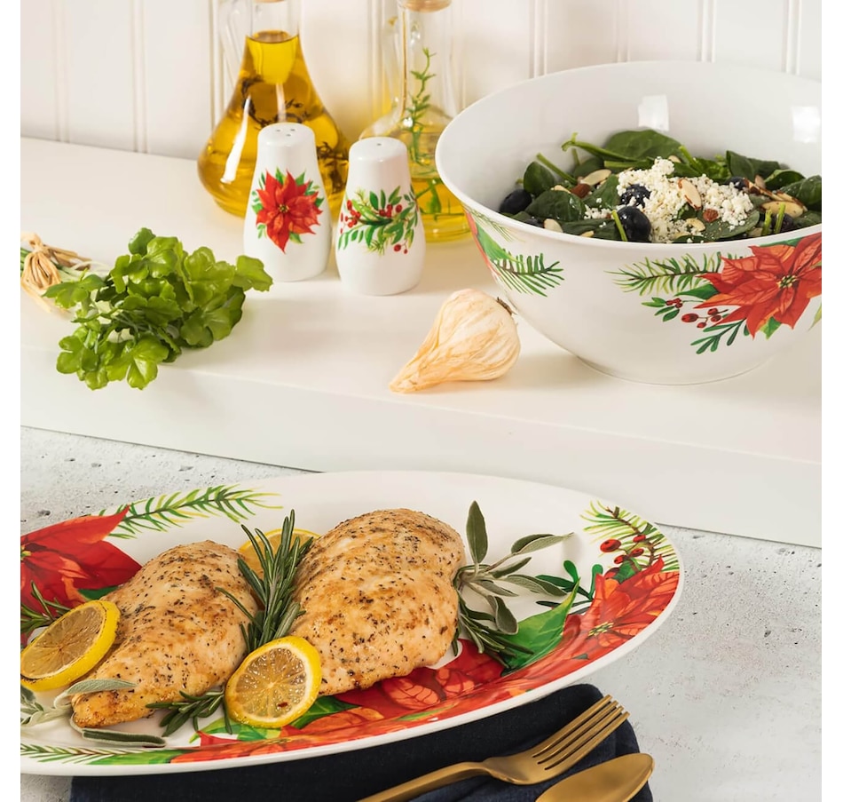 Image 715193_ALTMORE2.jpg, Product 715-193 / Price $39.99, Gibson Home Magic Poinsettia 4-Piece Serving and Access Set from Gibson Dinnerware on TSC.ca's Kitchen department
