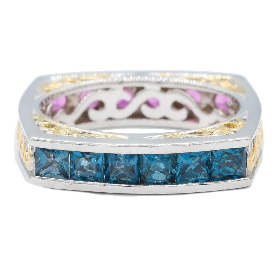 Image 715245_ALTMORE2.jpg, Product 715-245 / Price $251.99, Gems En Vogue Palladium Silver London Blue Topaz & Rhodolite Reversible Ring from Gems En Vogue on TSC.ca's Jewellery department