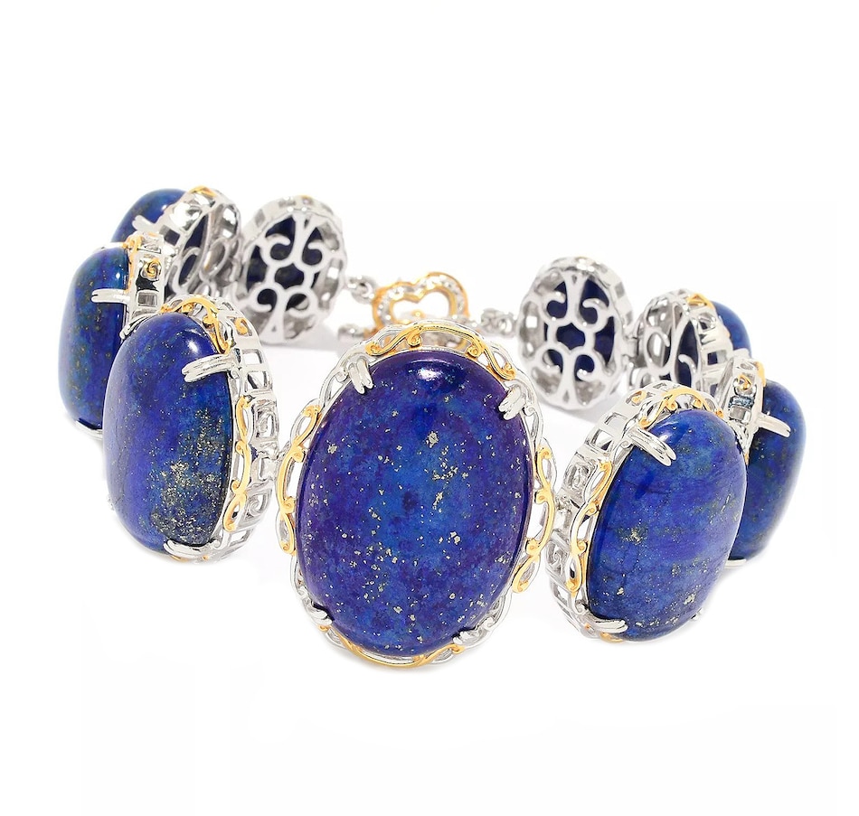Image 715256.jpg, Product 715-256 / Price $449.99, Gems En Vogue Palladium Silver Lapis Toggle Bracelet from Gems En Vogue on TSC.ca's Jewellery department