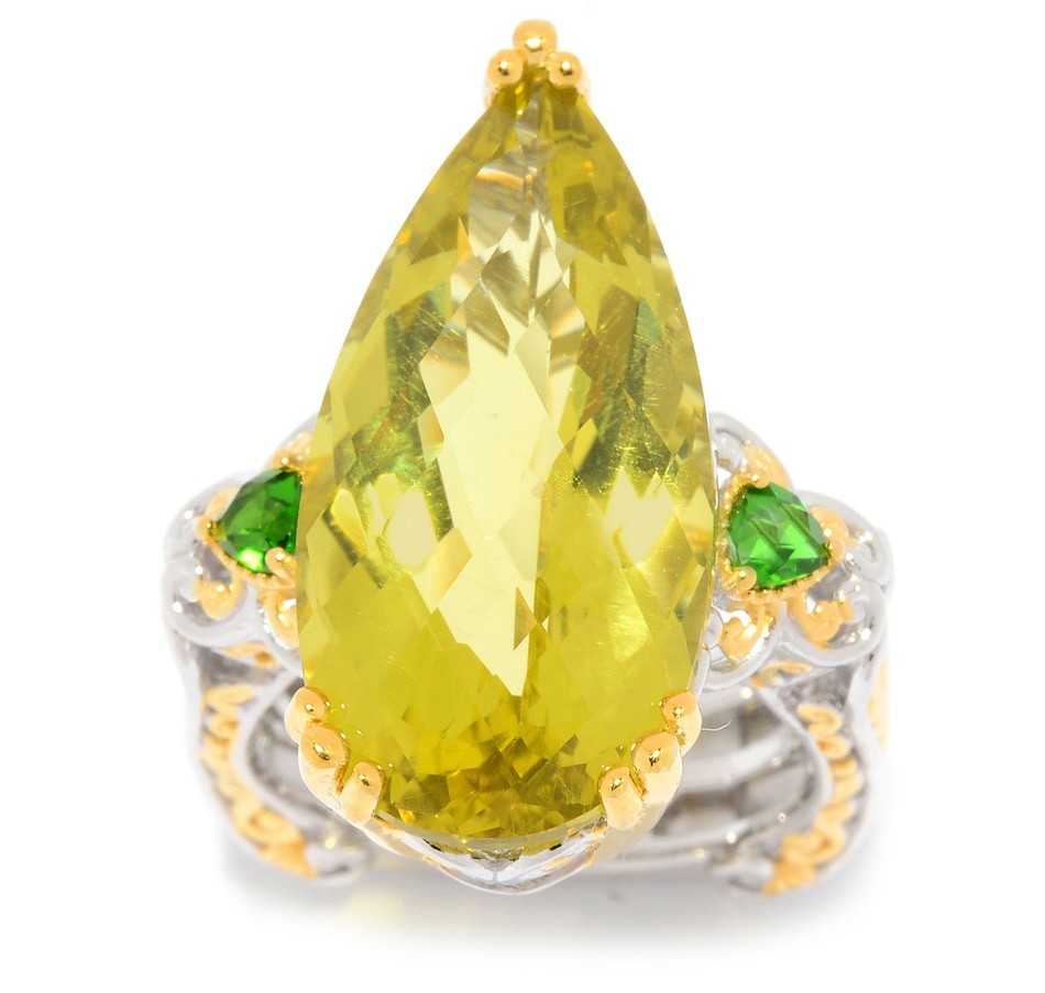 Image 715260.jpg, Product 715-260 / Price $283.99, Gems En Vogue Palladium Silver Ouro Verde & Chrome Diopside Ring from Gems En Vogue on TSC.ca's Jewellery department