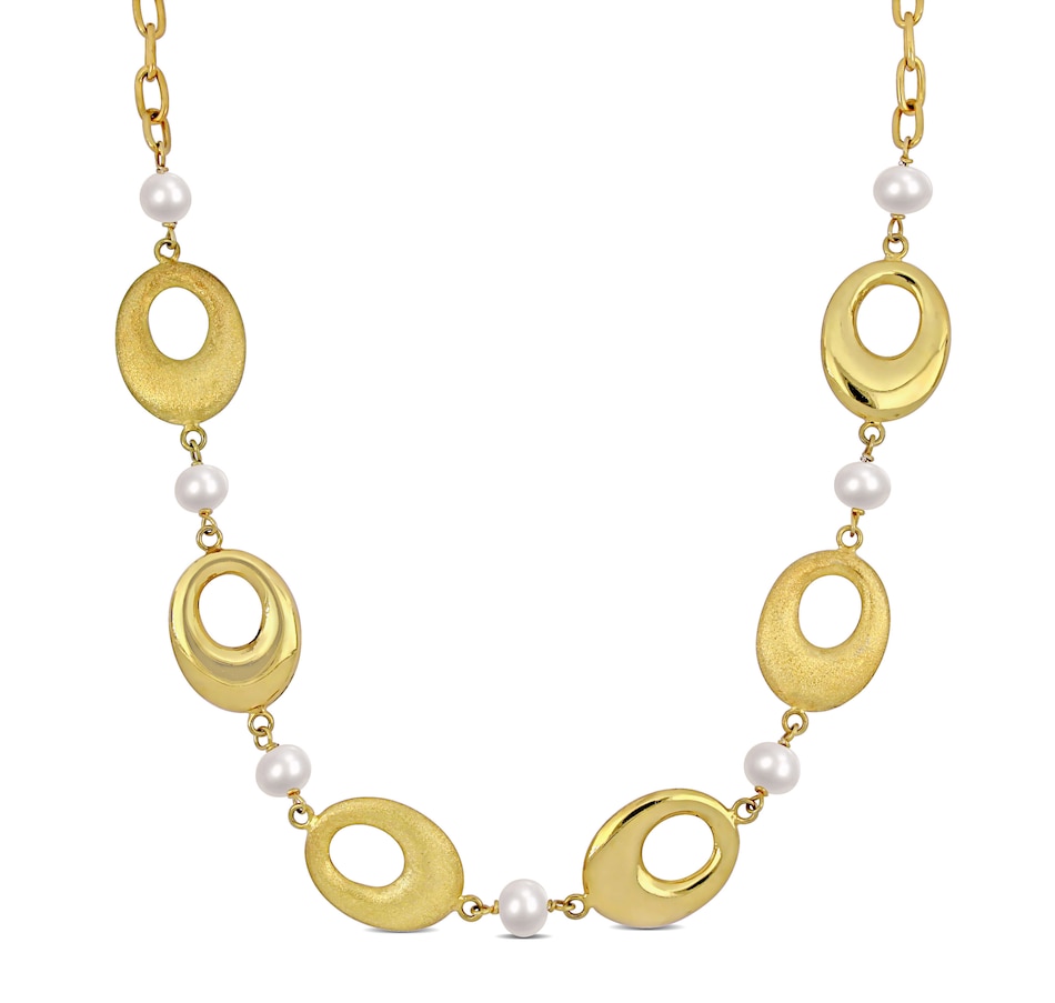 Image 715401.jpg, Product 715-401 / Price $251.99, AMOUR Pearls Sterling Silver & 18K Yellow Gold Plate 6-7mm Cultured Freshwater Pearl Station Necklace from Amour Pearls on TSC.ca's Jewellery department