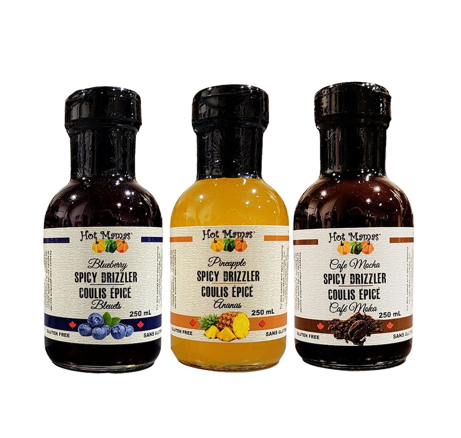 Image 715580.jpg, Product 715-580 / Price $29.97, Hot Mamas Spicy Dessert Drizzlers (3-Pack) from Hot Mama’s Foods on TSC.ca's Kitchen department