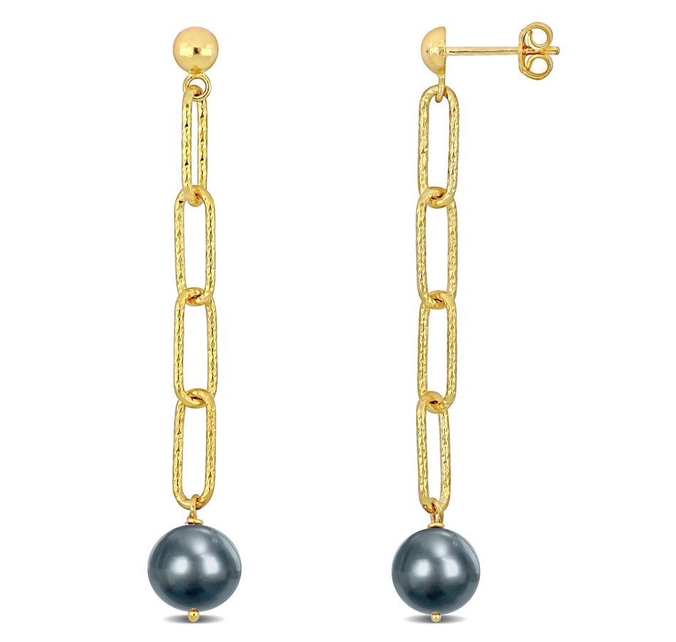 Image 715596.jpg, Product 715-596 / Price $62.99, AMOUR Pearls Sterling Silver & 18K Yellow Gold Plate 9-10mm Grey Cultured Freshwater Pearl from Amour Pearls on TSC.ca's Jewellery department