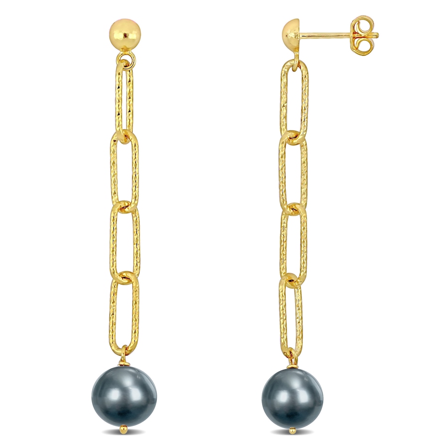 Image 715596.jpg, Product 715-596 / Price $89.99, AMOUR Pearls Sterling Silver & 18K Yellow Gold Plate 9-10mm Grey Cultured Freshwater Pearl from Amour Pearls on TSC.ca's Jewellery department