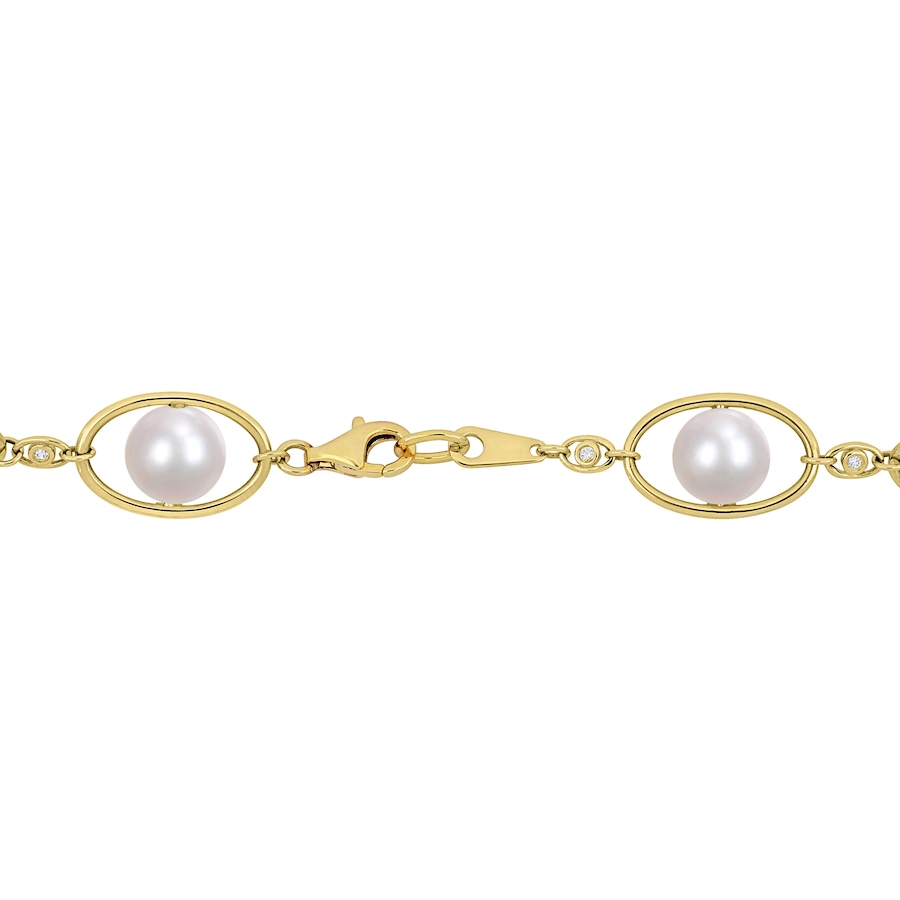 Image 715597_ALTMORE1.jpg, Product 715-597 / Price $269.99, AMOUR Pearls Sterling Silver & 18K Yellow Gold Plate 8-8.5mm Cultured Freshwater Pearl & Cubic Zirconia Necklace from Amour Pearls on TSC.ca's Jewellery department