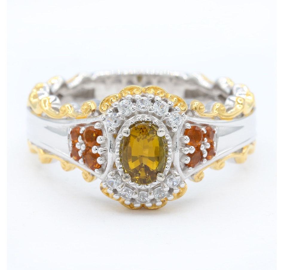 Image 715612.jpg, Product 715-612 / Price $249.99, Gems en Vogue Palladium Silver Savannah Tourmaline and Golden Citrine Ring from Gems En Vogue on TSC.ca's Jewellery department