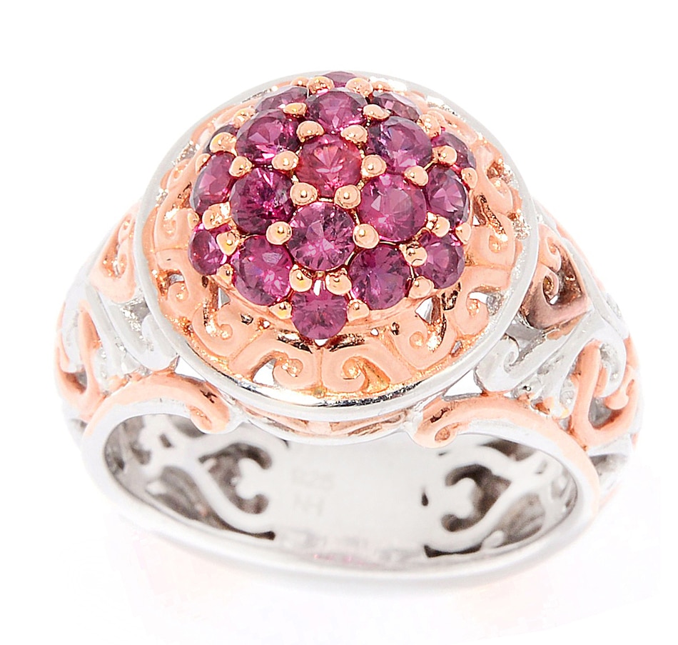 Image 715640.jpg, Product 715-640 / Price $293.99, Gems en Vogue Palladium Silver Thai Plum Sapphire High Set Cluster Dome Ring from Gems En Vogue on TSC.ca's Jewellery department