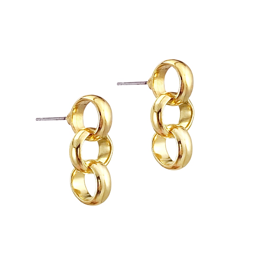 Image 715681_GLD.jpg, Product 715-681 / Price $105.00, BIKO Axel Chainlink Stud Earrings from Biko on TSC.ca's Jewellery department
